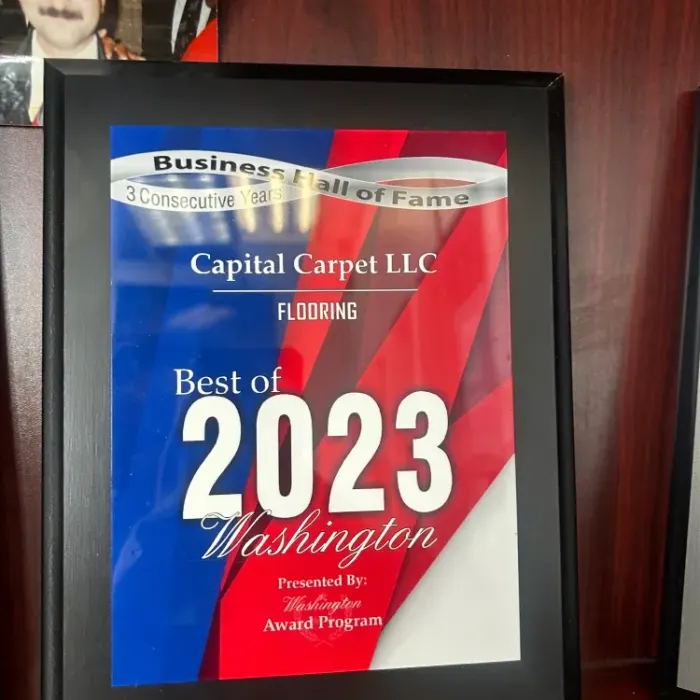 Best of Washington 2023 award plaque